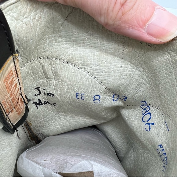 Cowtown Boots Black Leather Cowboy Boots Wide - Picture 8 of 9